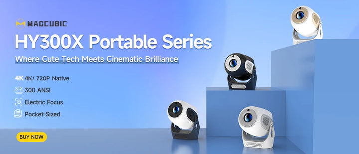 Magcubic Projector HY300 Pro 4K Android 11 Dual Wifi6 260ANSI Allwinner H713 BT5.0 1080P 1280*720P Home Cinema Outdoor Projetor